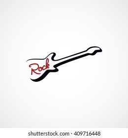 guitar line logotype - logo theme