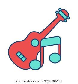 Guitar line universal icon ui ux element sign.