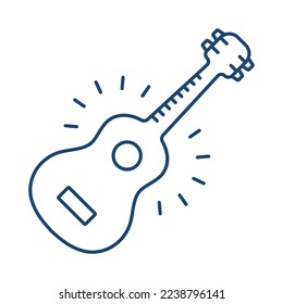 Guitar line universal icon ui ux element sign.