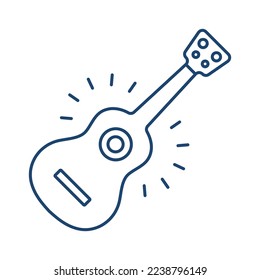 Guitar line universal icon ui ux element sign.