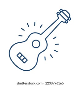 Guitar line universal icon ui ux element sign.