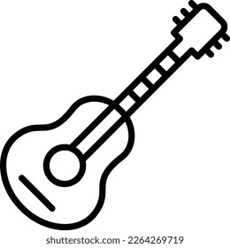 Guitar Line Vector Icon Design