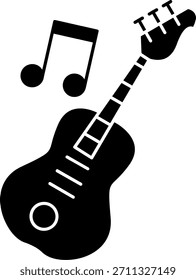 Guitar Line vector Icon Design
