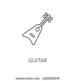 Guitar linear icon. Guitar concept stroke symbol design. Thin graphic elements vector illustration, outline pattern on a white background, eps 10.