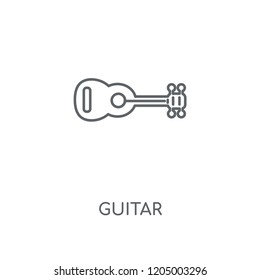 Guitar linear icon. Guitar concept stroke symbol design. Thin graphic elements vector illustration, outline pattern on a white background, eps 10.