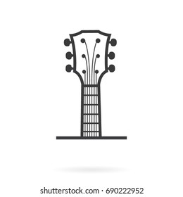 Guitar Logo, Acoustic Guitar, Acoustic Strings, Guitar Branding, Guitar Tuners, Musical Instrument Vector Illustration