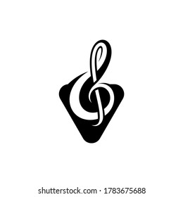 Guitar logo concept design vector template. Simple set of electric guitar vector icons