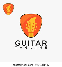 Guitar logo creative design vector 