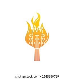Guitar logo design icon and symbol vector inspiration