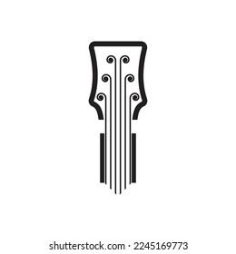 Guitar logo design icon and symbol vector inspiration