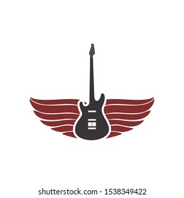 guitar logo design inspiration eps 10