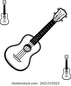 guitar logo design vector file