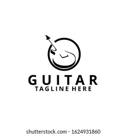 Guitar Logo Design Vector Template