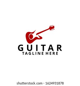 Guitar Logo Design Vector Template