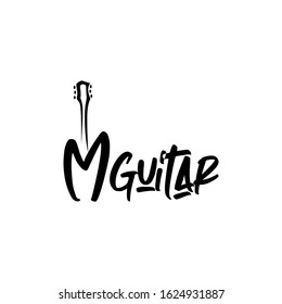 Guitar Logo Design Vector Template