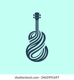 diseño de logotipo de guitarra, logotipo de música de guitarra