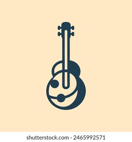 guitar logo design,guitar music logo