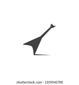Guitar logo flat design vector template