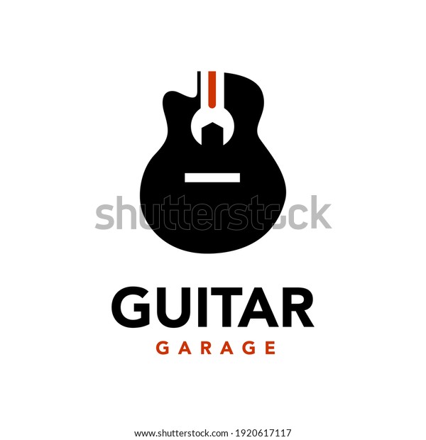 Guitar Logo Guitar Garage Workshop Logo Stock Vector (Royalty Free ...