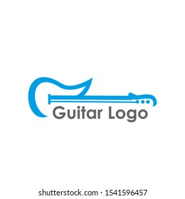 guitar logo icon design vector