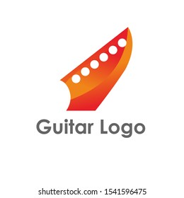 guitar logo icon design vector