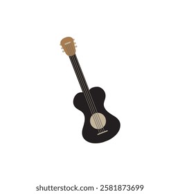 Guitar logo icon illustration flat