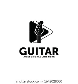 Guitar Logo, Icon Guitar Template, Guitar Vector