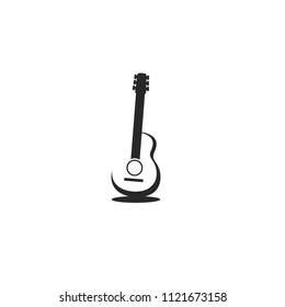 guitar logo icon vector