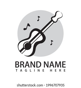 guitar logo icon vector art
