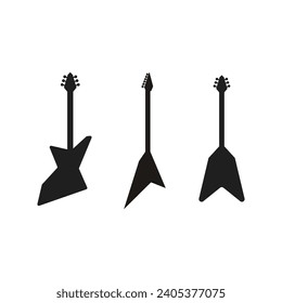 guitar logo icon vector illustration template design