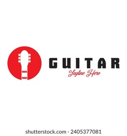 guitar logo icon vector illustration template design