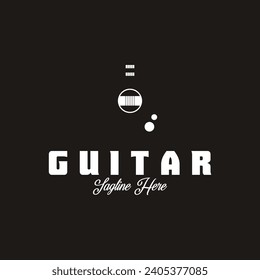 guitar logo icon vector illustration template design