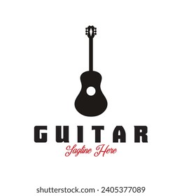 guitar logo icon vector illustration template design