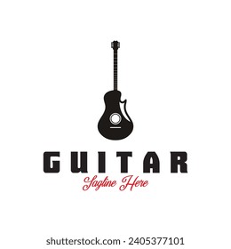 guitar logo icon vector illustration template design