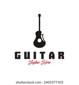 guitar logo icon vector illustration template design