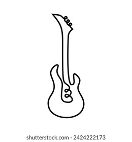 Guitar logo. Guitar icon vector. Stylized guitar logo.