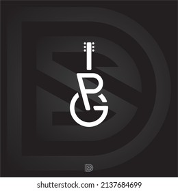 guitar logo illustration, piano abstract design, ornament vector