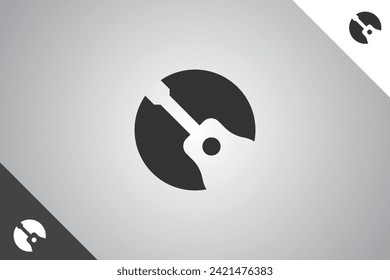 Guitar logo. Minimal and modern logotype. Perfect logo for business related to band, musicians and singers industry. Isolated background. Vector eps 10.