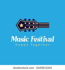 Guitar logo, Guitar Music festival background