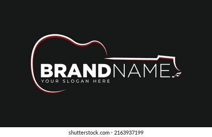 guitar logo. musician logo ideas. inspiration logo design