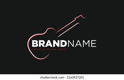 guitar logo. musician logo ideas. inspiration logo design