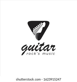 Guitar logo . Guitar School Logo . Festival Music Rock logo . Rock n Roll music logo , symbols, labels ,and design elements.