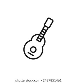 Guitar logo sign vector outline