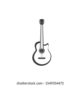 Guitar logo template vector icon illustration design 