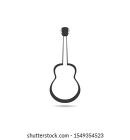 Guitar logo template vector icon illustration design 