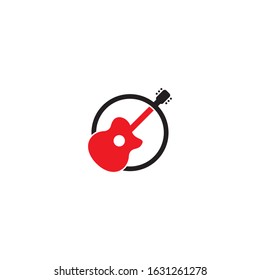 Guitar logo template vector icon design