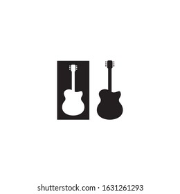 Guitar logo template vector icon design