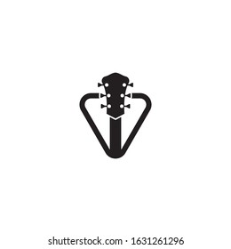 Guitar logo template vector icon design