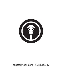 Guitar logo template vector icon design
