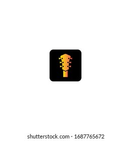 Guitar logo template vector icon design